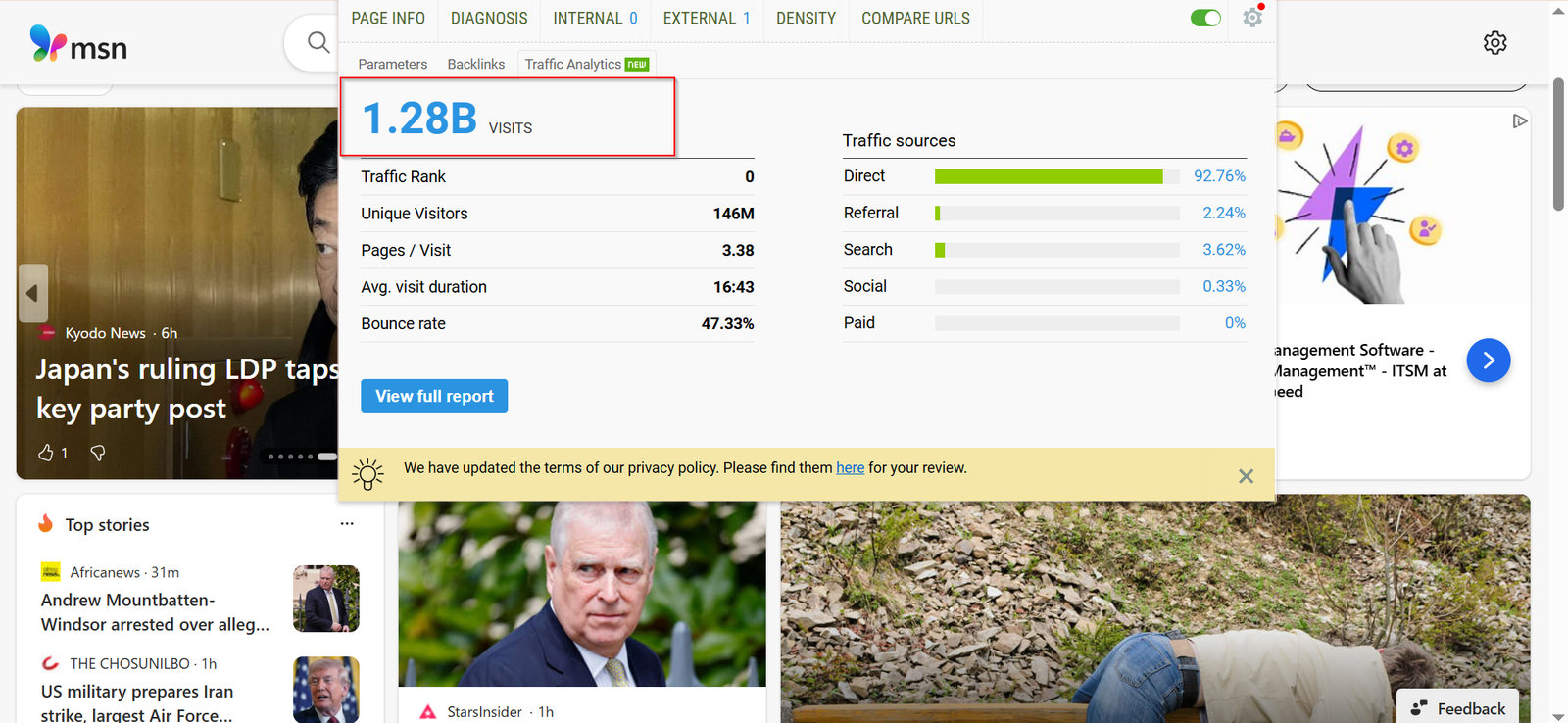 MSN – sample placement